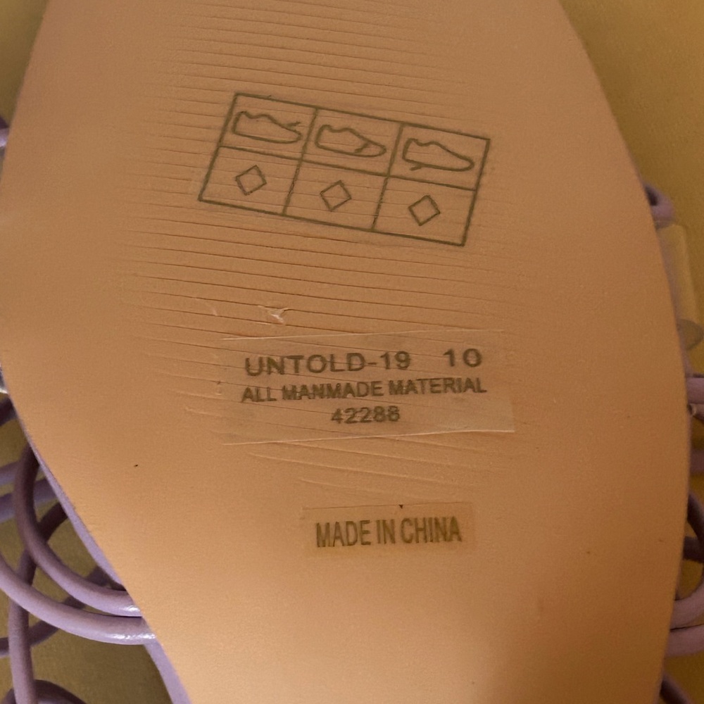 Lavender Strappy Heels and Handbag Set size 10 nwt - Picture 6 of 16